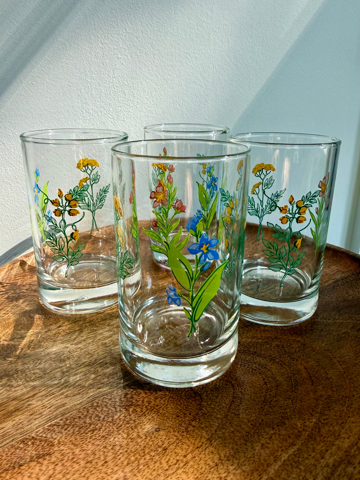 Vintage Corning Corelle 'My Garden' Juice Glasses, set of 4