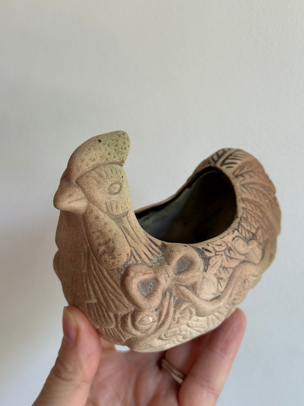 Vintage Ceramic Rooster Planter/Dish