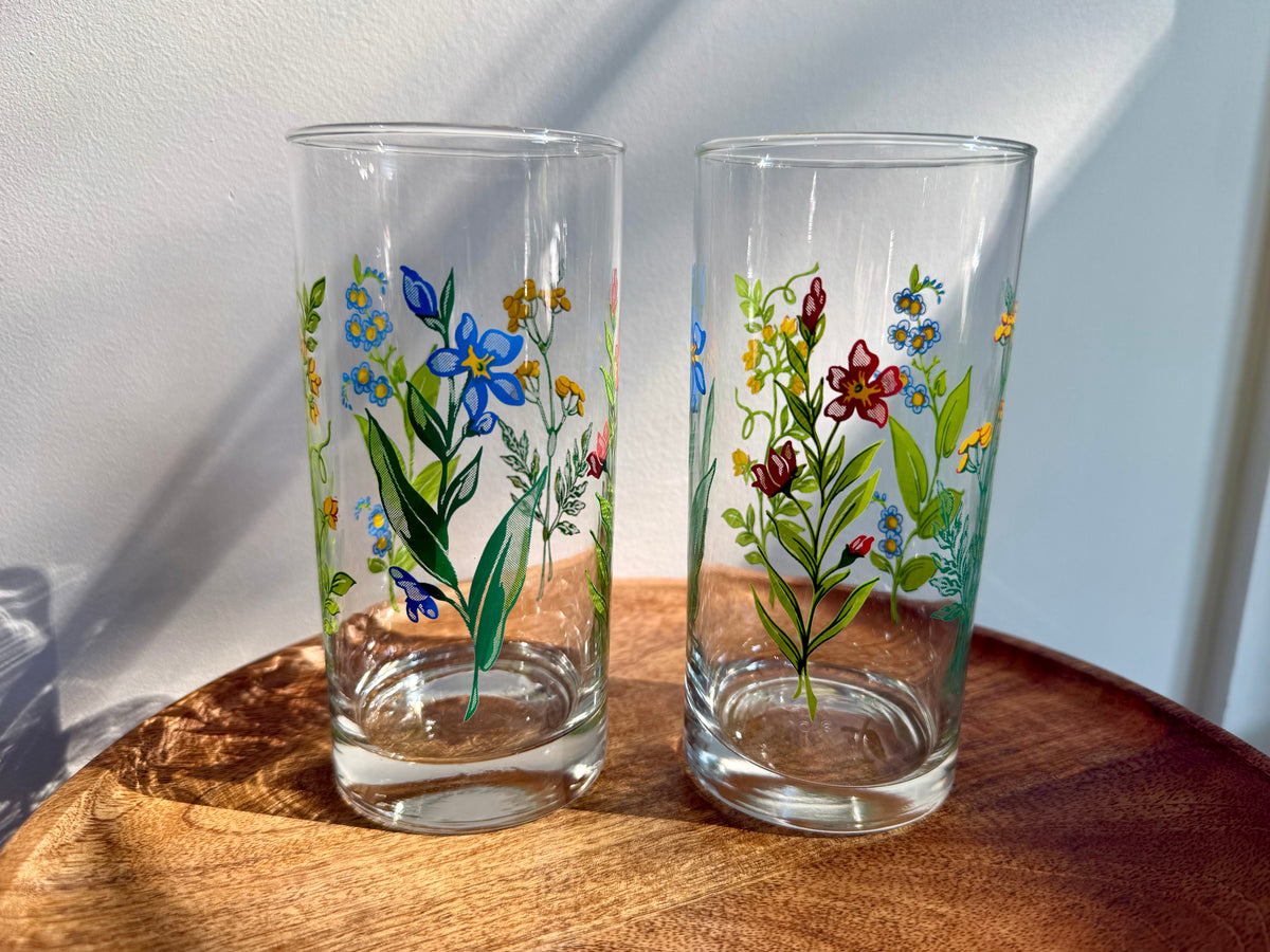 Vintage Corning Corelle 'My Garden' Tumblers, set of 2