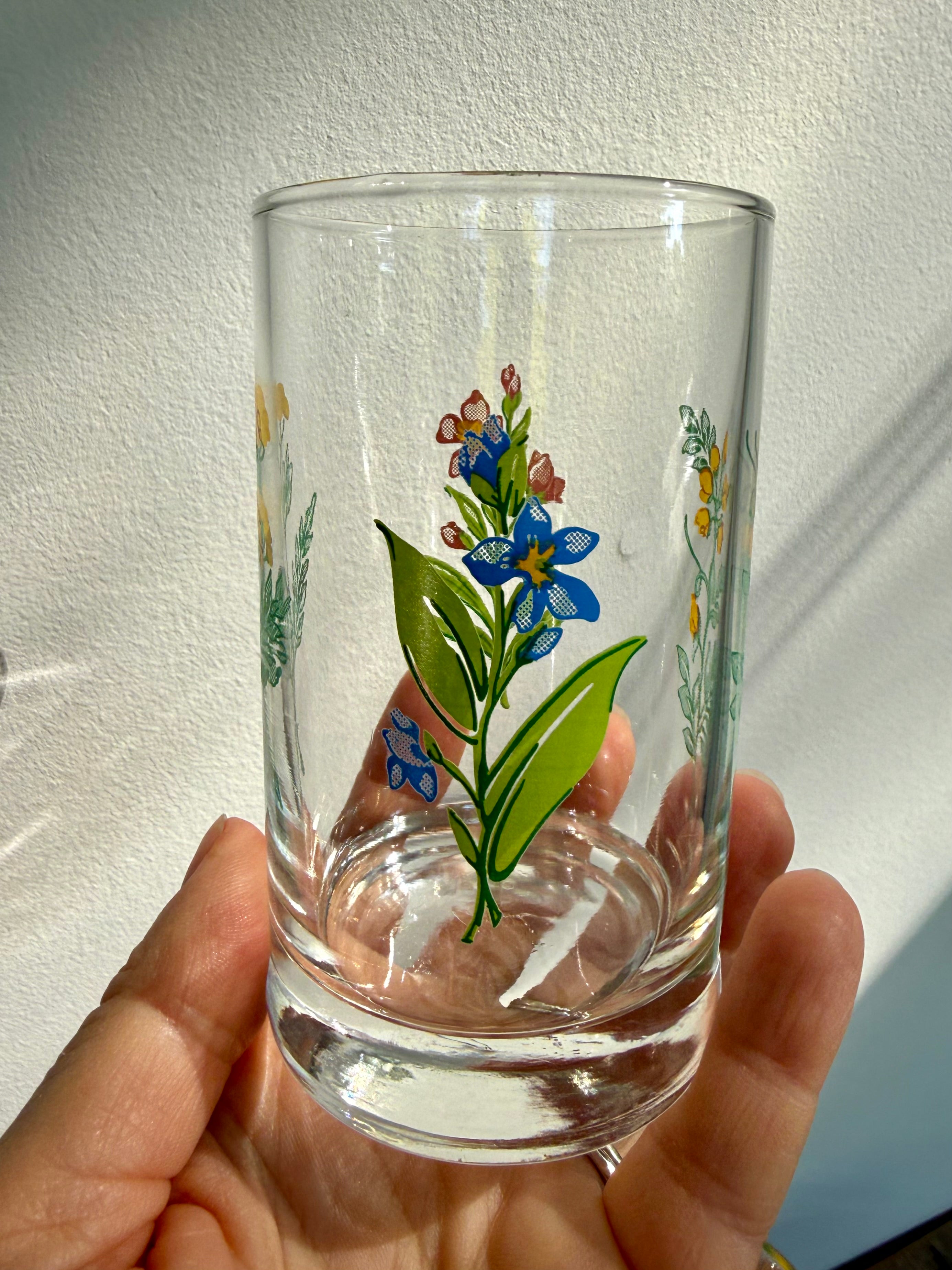Vintage Corning Corelle 'My Garden' Juice Glasses, set of 4