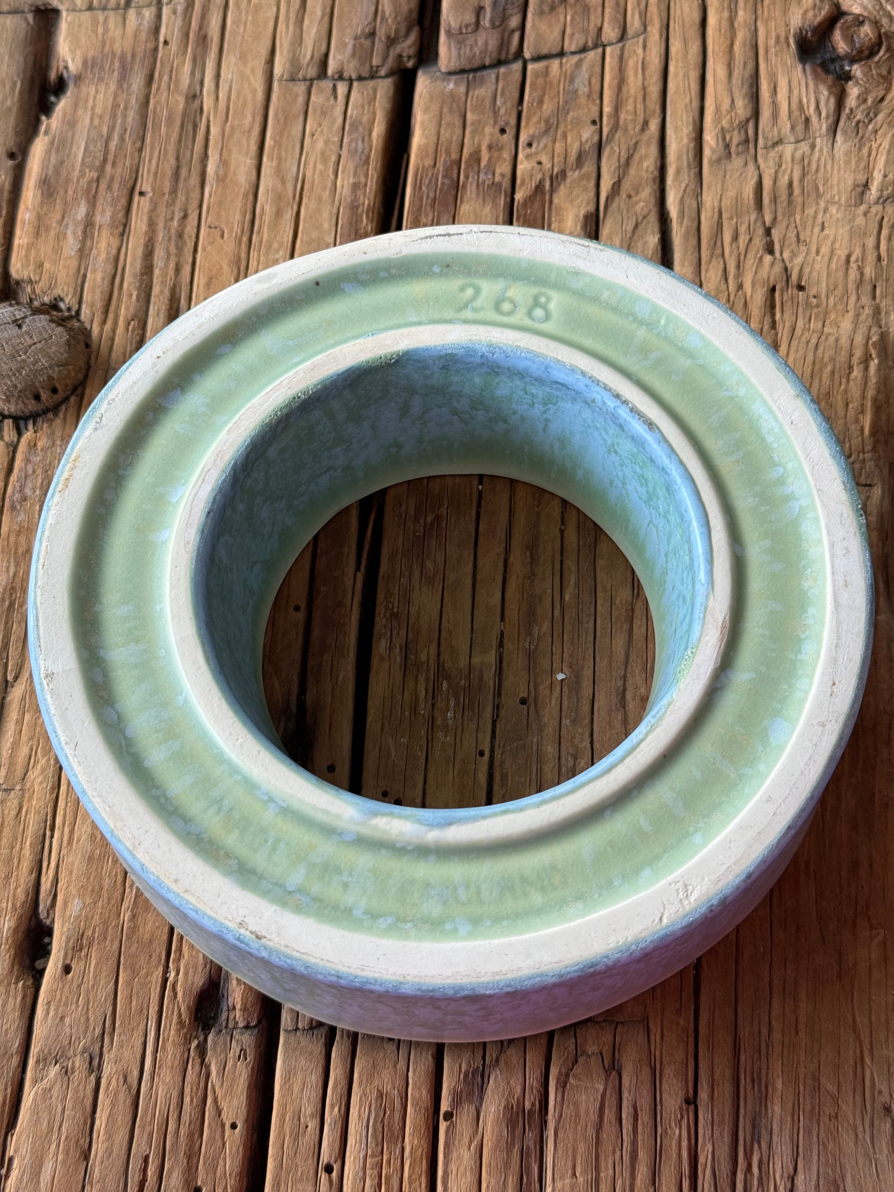 Vintage English Ceramic Pansy Ring Vase