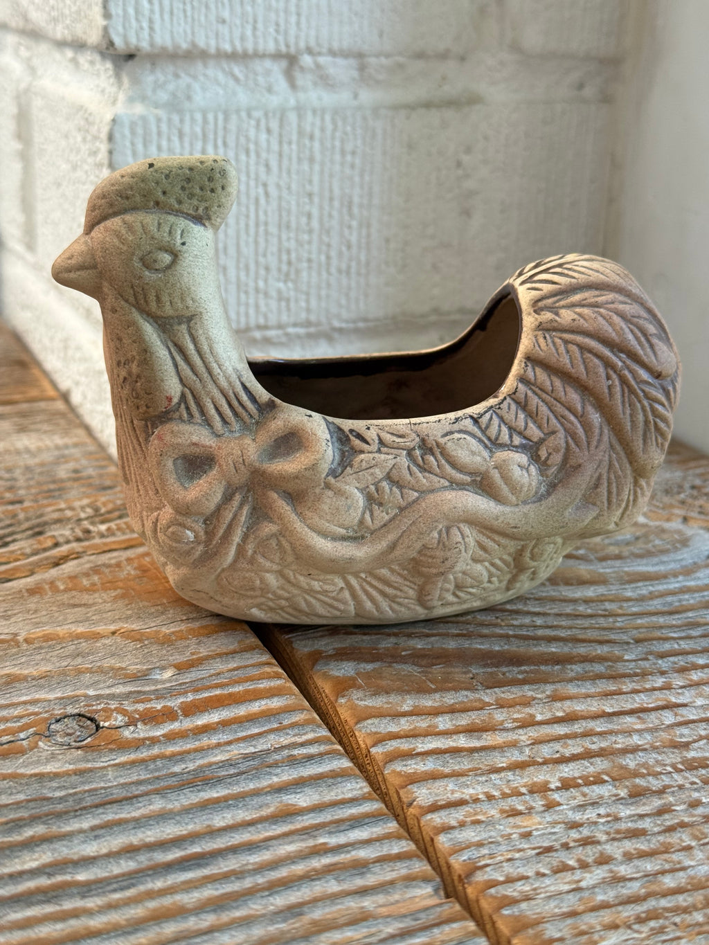 Vintage Ceramic Rooster Planter/Dish