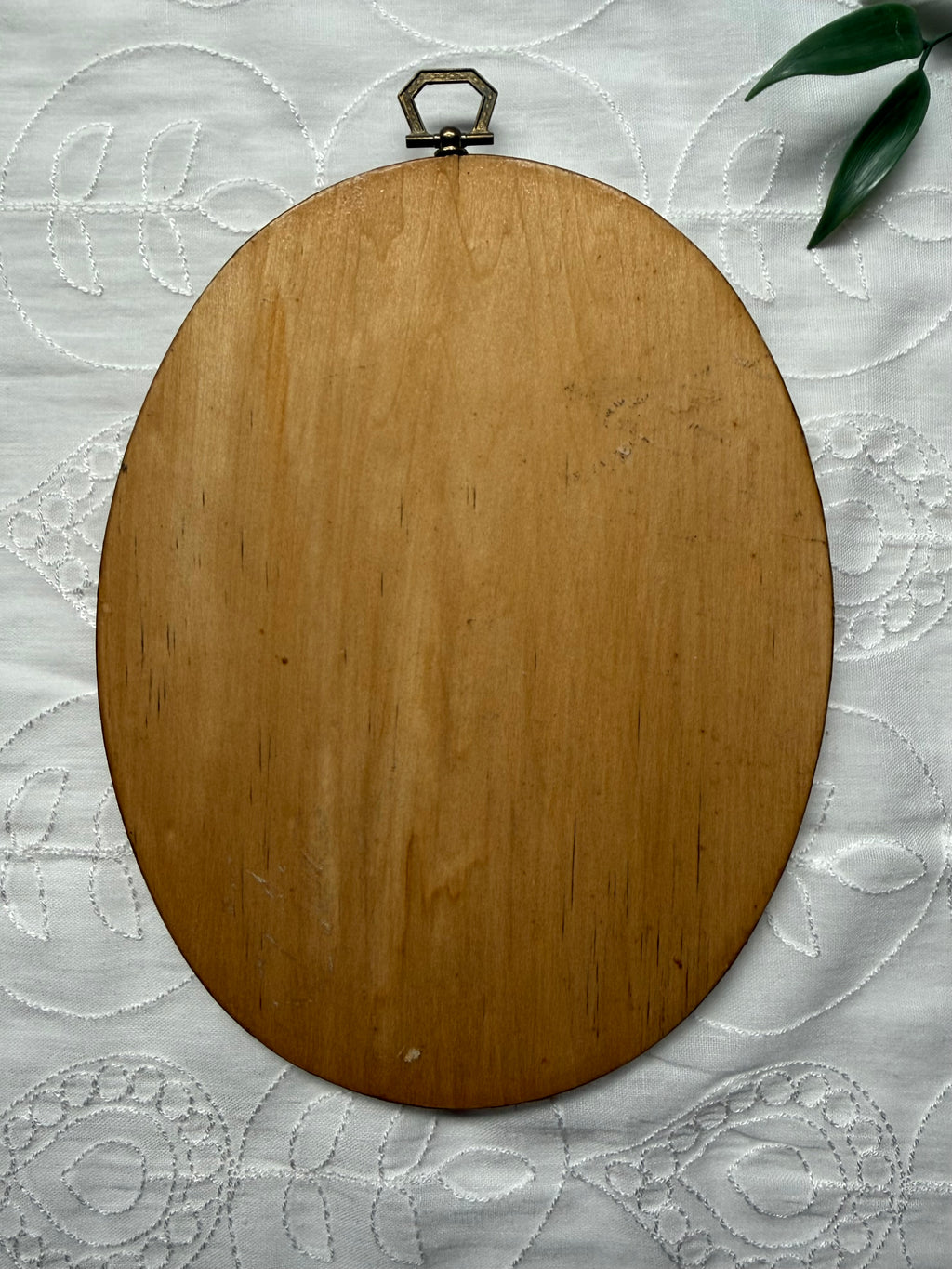 Vintage 1979 Hand-painted Anemone Wood plaque