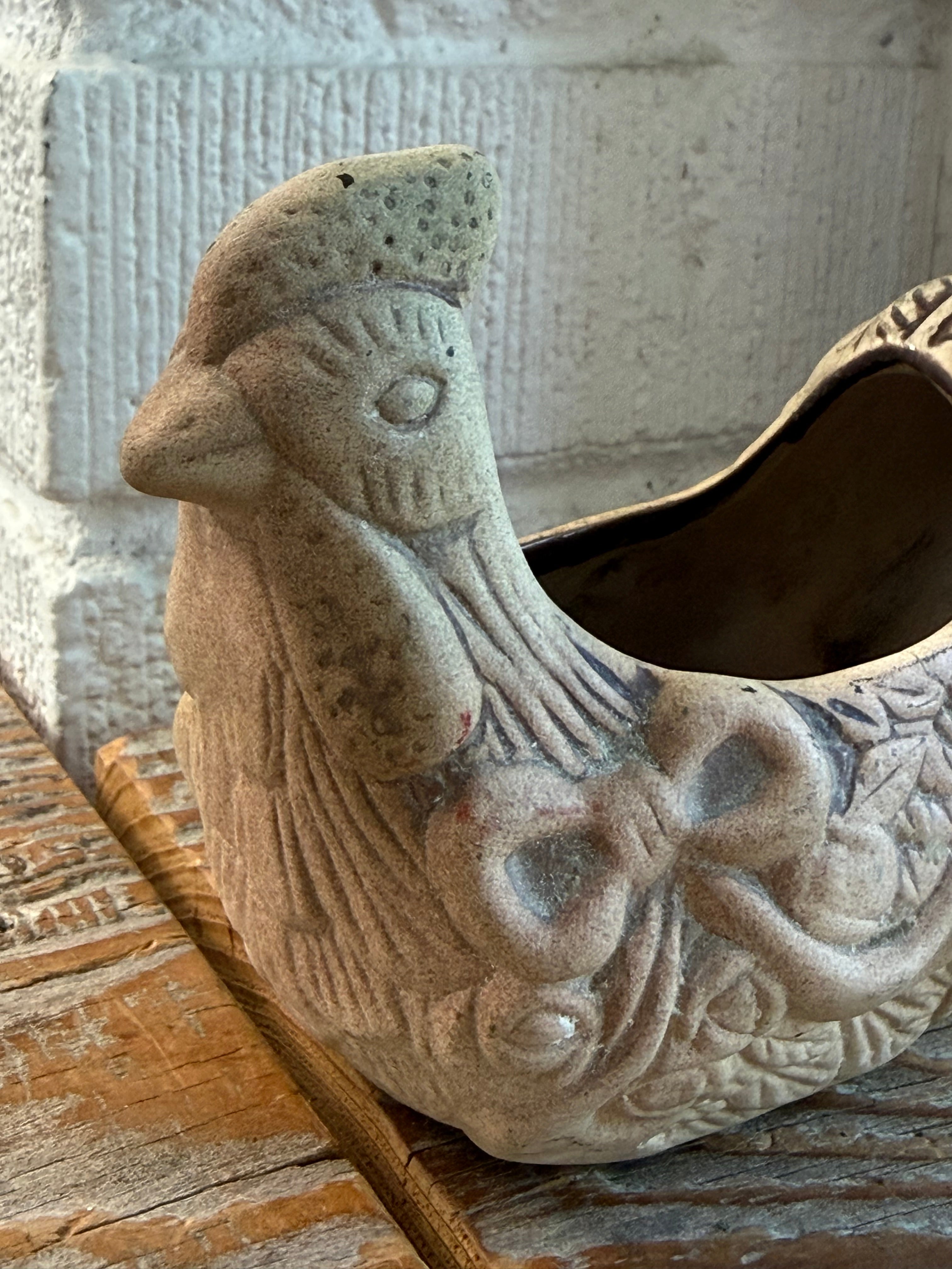 Vintage Ceramic Rooster Planter/Dish
