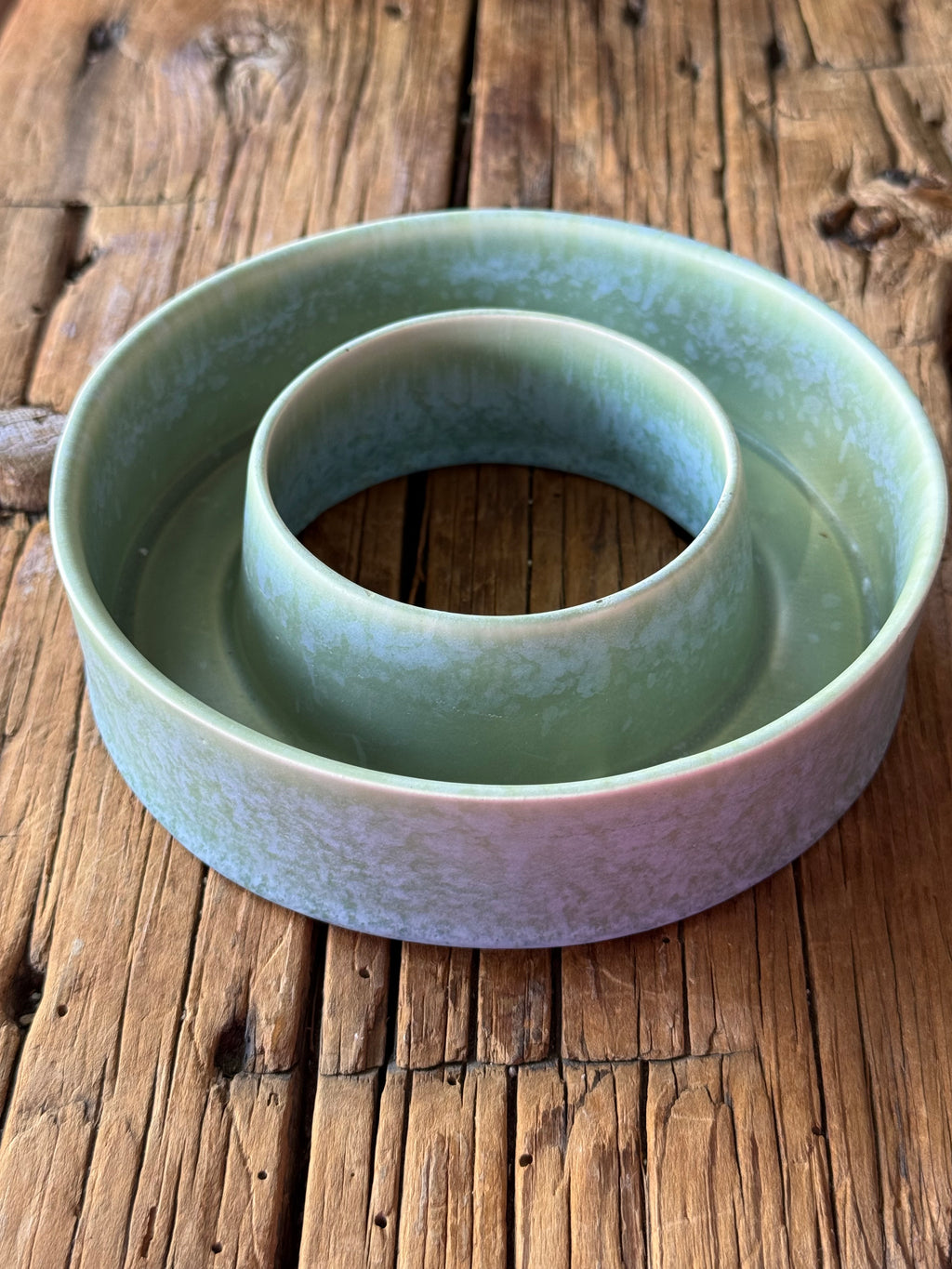 Vintage English Ceramic Pansy Ring Vase
