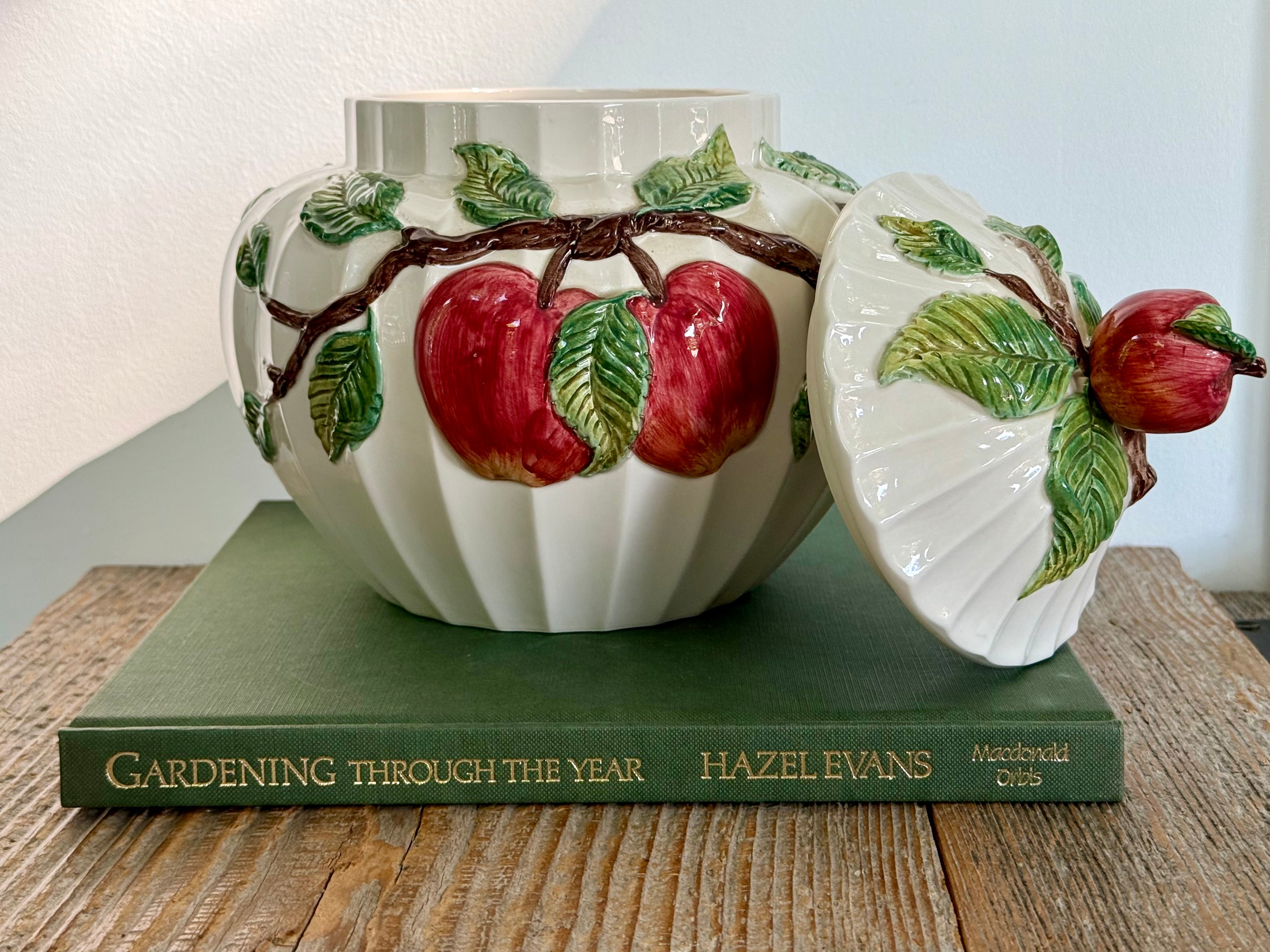 Apple Tree Ceramic Jar