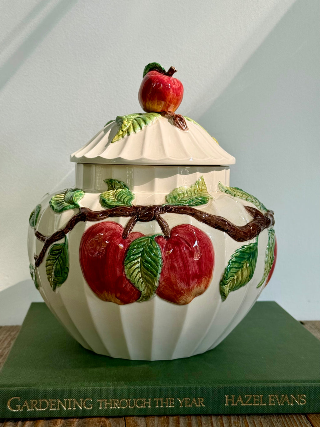Apple Tree Ceramic Jar