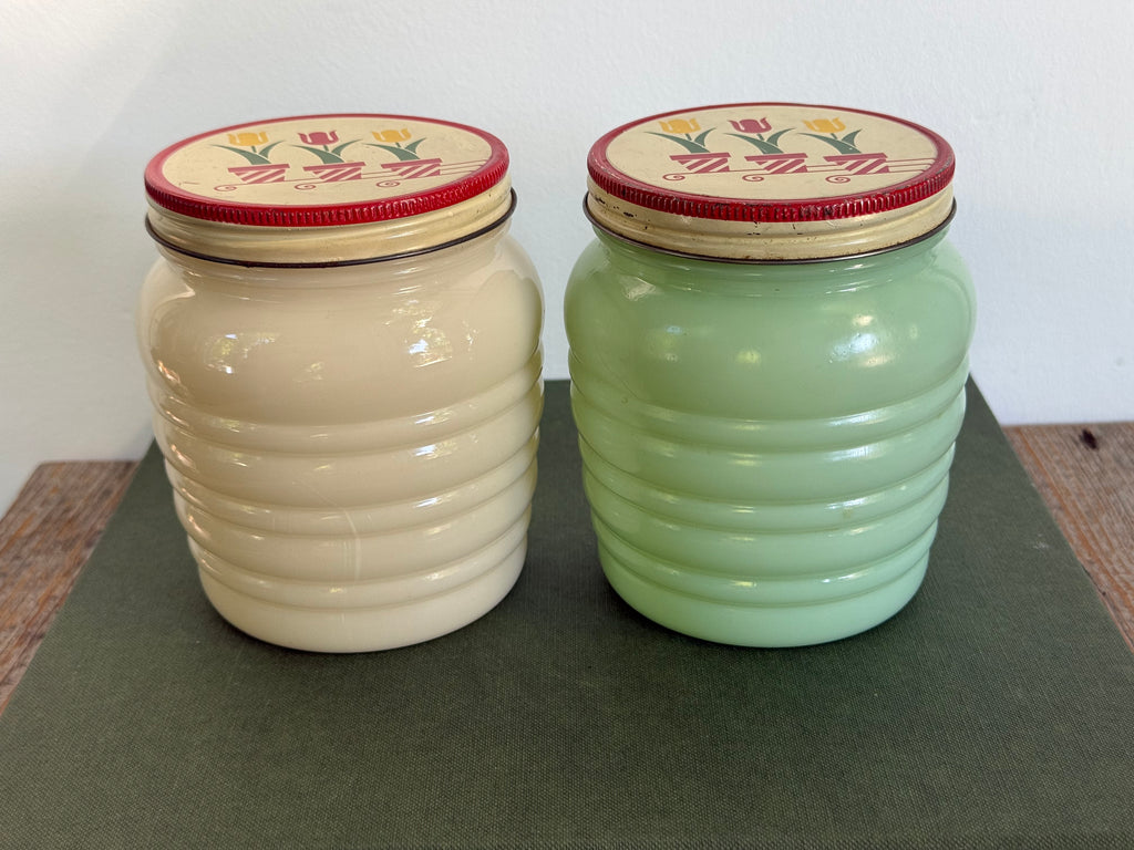 Vintage Fire King Grease Jars