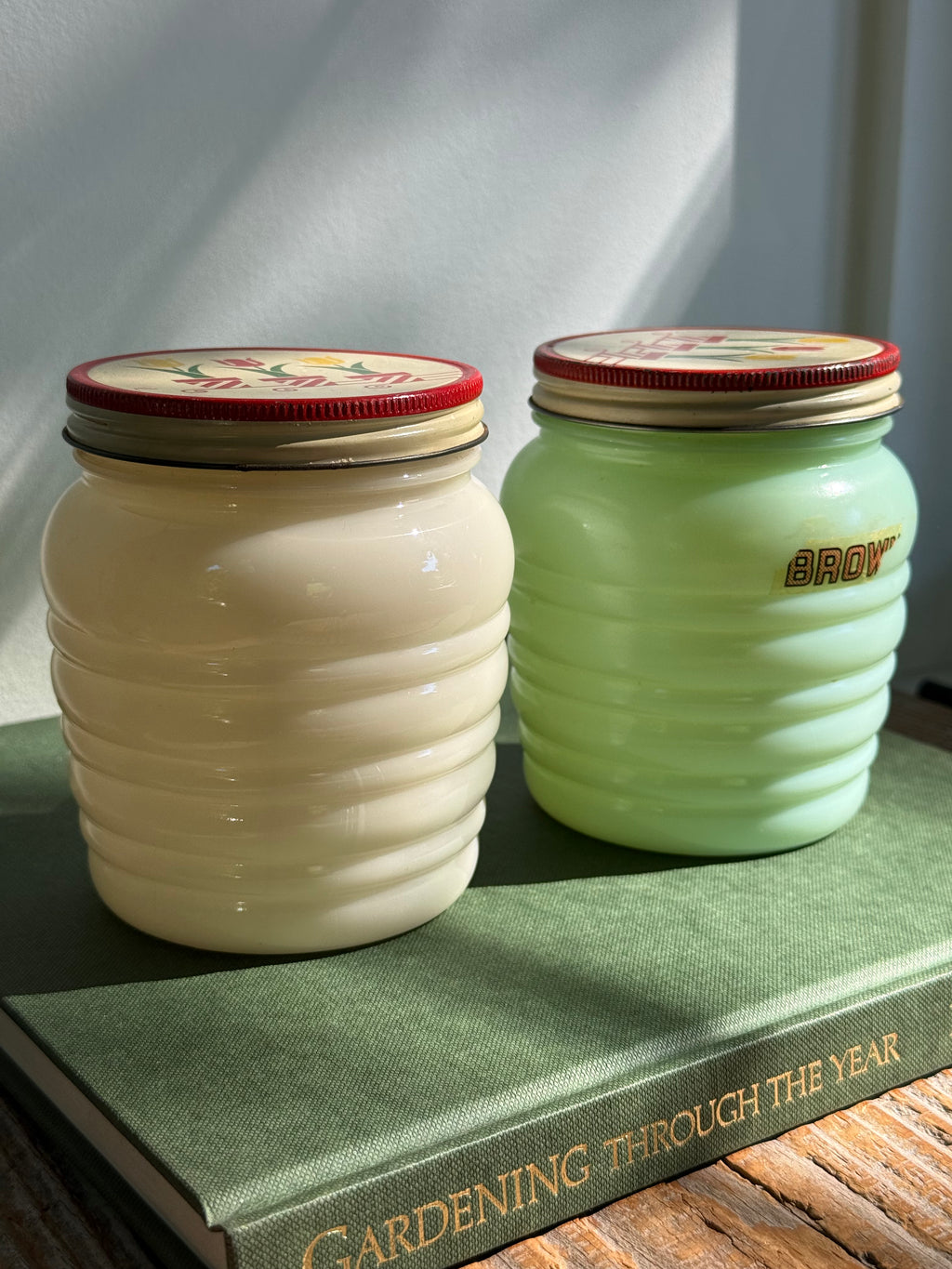 Vintage Fire King Grease Jars
