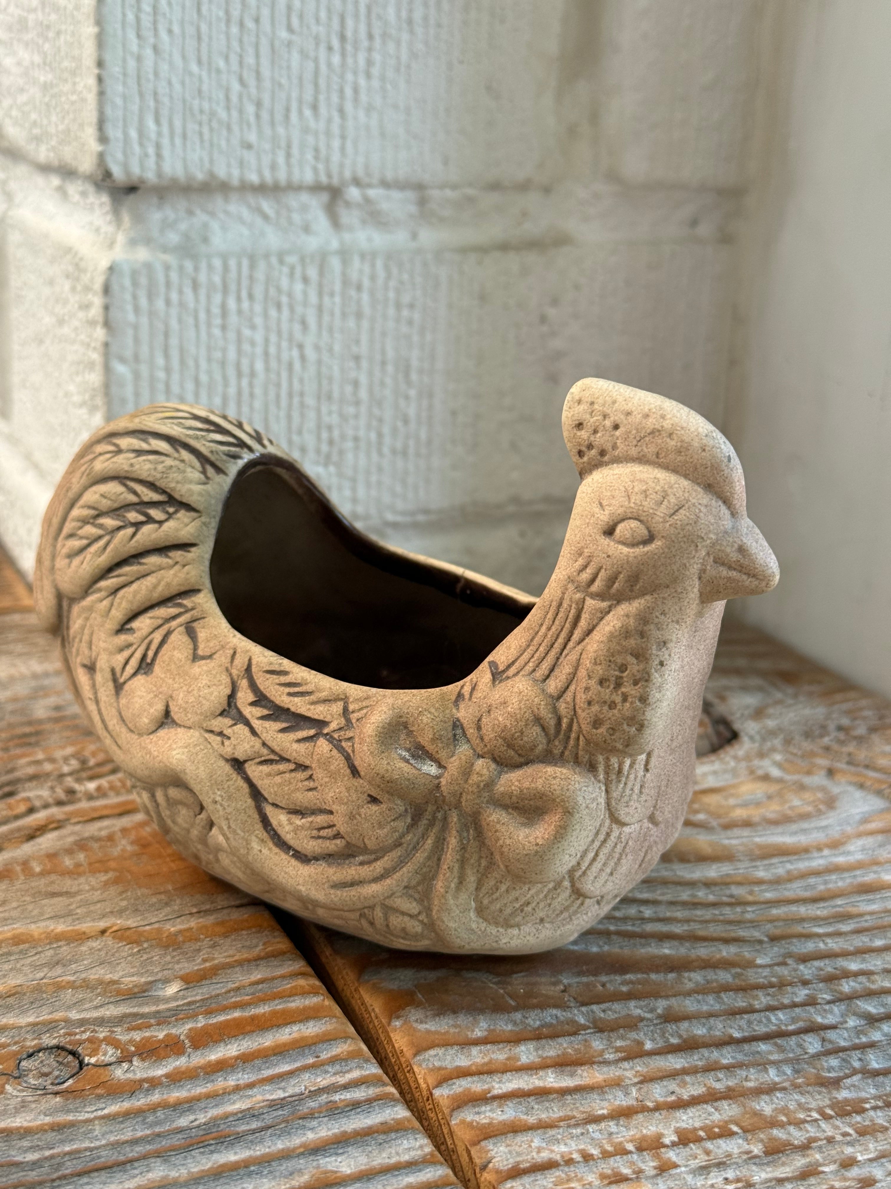 Vintage Ceramic Rooster Planter/Dish