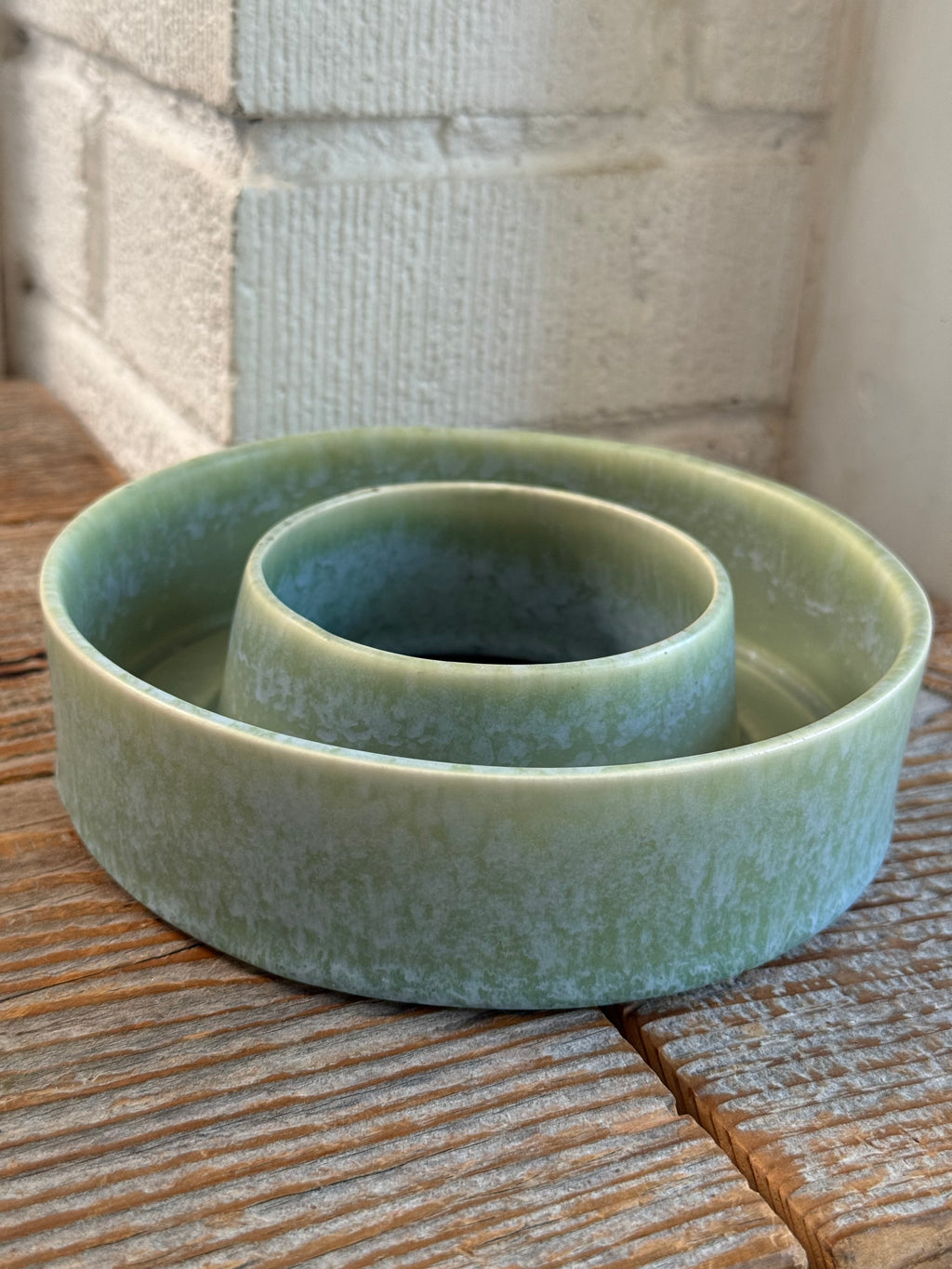 Vintage English Ceramic Pansy Ring Vase